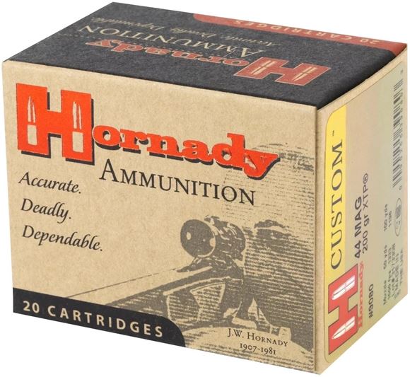 Hornady Custom Handgun Ammo - 44 Rem Mag, 200Gr, XTP, 20rds Box