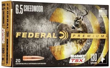 Picture of Federal Premium Barnes Ammo - 6.5 Creedmoor, 130Gr, Barnes TSX, 20rds Box