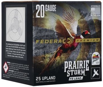 Picture of Federal Premium Prairie Storm FS Lead Load Shotgun Ammo - 20Ga, 2-3/4", 1oz, #6, 25rds Box, 1350fps