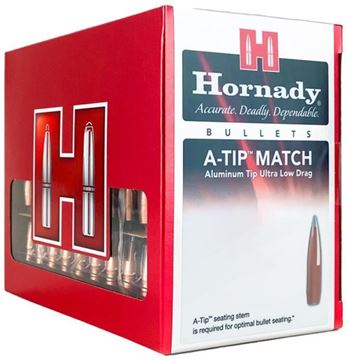 Picture of Hornady Rifle Bullets, A-Tip Match - 6mm (.243"), 110Gr, A-Tip Match, Min Twist 1-7.7", 100ct Box