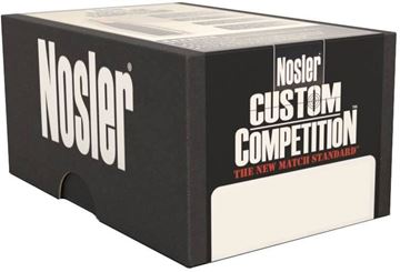 Picture of Nosler 53164 Custom Competition Rifle Bullets 30Cal 168Gr HPBT .308 100Bx