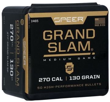 Picture of Speer 1465 Rifle Hunting Grand Slam Bullets, 277-130-GR SP, 50 Ct
