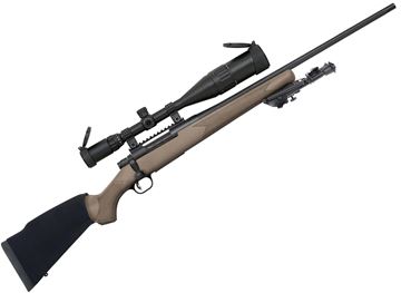 Picture of Mossberg 28019 Patriot Night Train Bolt Rifle 6.5 CREED 22" Fluted BBL FDE SYN STK, PIC RAIL, 5rd MAG, BIPOD, 6-24 SCOPE