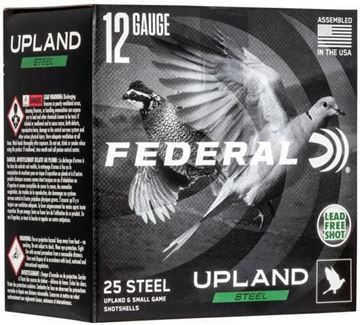 Picture of Federal USH12 7.5 Upland Steel Shotshell, 12 Gauge, 2-3/4 1-1/8oz, #7.5, 1400fps, 25 Rounds Per Box