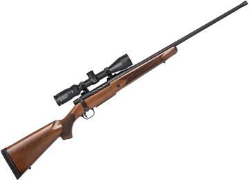 Picture of Mossberg 28124 Patriot Bolt Action Rifle, 300 Win Mag, 24" Threaded Bbl, Walnut Stock, Vortex Crossfire 3-9x40 Scope, 3+1 Rnd