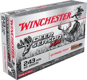 Picture of Winchester Deer Season XP Rifle Ammo - 243 Win, 95gr, Extreme Point, 20rds Box
