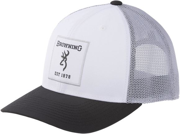 Picture of Browning Hats - Tested, Browning Logo, White, Flexfit 110 snap closure