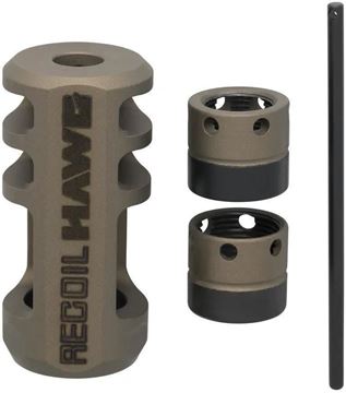 Picture of Browning Shooting Accessories - Sporter Recoil HAWG Muzzle Brake, Smoked Bronze, .30 Cal or Smaller, Fits M13 x 1.25 or M13 x .75 Threaded Muzzle, Compatible With Sporter And Speed Models