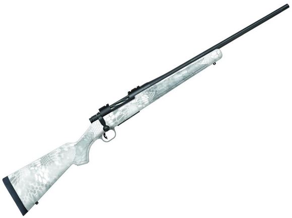 Picture of Mossberg 27957 Patriot Bolt Action Rifle, 22-250 REM, 22" barrel Kryptek Snow Camo, Wraith Stock, BRS Exclusive