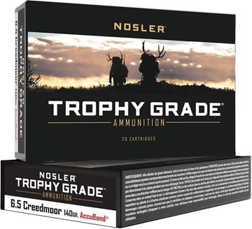 Picture of Nosler Trophy Grade Rifle Ammo - 6.5 Creedmoor, 140gr, AccuBond, 20rds Box