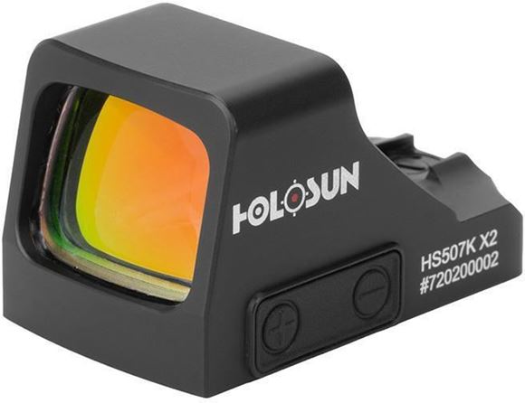 Picture of Holosun Reflex Sights - HE507K-X2-ACSS Series Micro Reflex Sight, Black, ACSS Vulcan Dot Green, 10 DL & 2 NV Compatible, 7075 Aluminum Housing, 40,000 Hours Battery Life