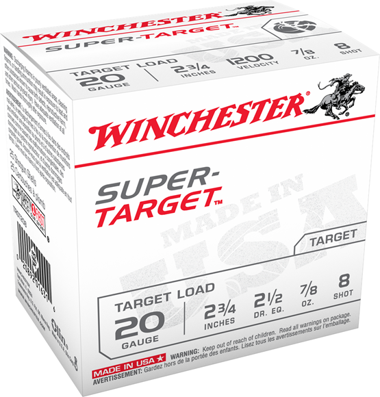Picture of Winchester Super-Target - 20ga, #8, 7/8oz, 1200 FPS, 25rd Box