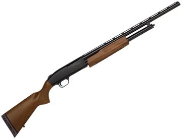 Picture of Mossberg 500 Crown Grade Bantam Pump Action Shotgun - 20Ga, 3", 22", Vented Rib, Blued, Wood Stock & Forend, 5rds, Bead Sight, Accu-Set Chokes (F,M,IC)
