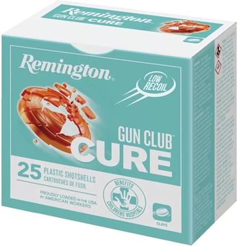Picture of Remington Target Loads, Gun Club Cure Low Recoil Shotgun Ammo - 12Ga, 2-3/4", 1-1/8oz, #8, 1100 fps, 25rds Box