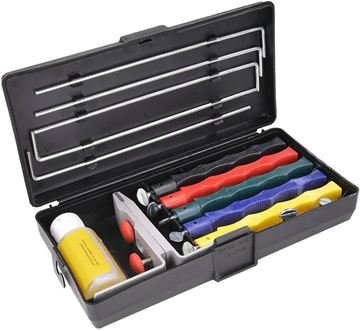 Picture of Lansky Sharpeners, Deluxe Sharpening System - Extra Coarse/Coarse/Medium/Fine/Ultra Fine Grit Hones