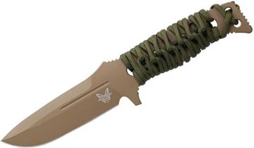 Picture of Benchmade Knife Company, Knives - Sibert Adamas, Fixed Blade, 4.2" CPM-CruWear FDE Blade, FED Handle, Drop-Point, Plain Edge, Lanyard Hole