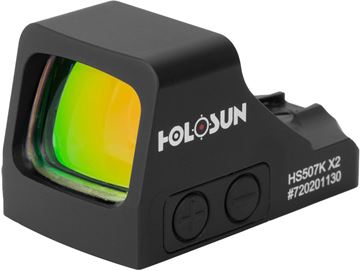 Picture of Holosun Reflex Sights - HS507K-X2-ACSS Series Micro Reflex Sight, Black, ACSS Vulcan Dot, Red, 10 DL & 2 NV Compatible, 7075 Aluminum Housing, 40,000 Hours Battery Life