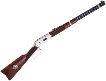 Picture of Used Winchester 94 "Sheriff Bat Masterson" Commemorative Lever Action Rifle, 30-30 Win, Engraved Nickel Receiver, Saddle Ring, 20' Barrel, Straight Stock, Original Box, Excellent Condition