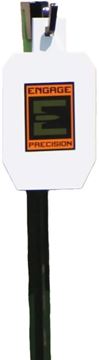 Picture of Engage Precision AR500 Steel Rifle Target Silhouette, 3/8", 1/3 Size IPSC, White.