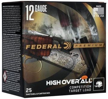 Picture of Federal Premium High Overall Competition Target Loads Shotgun Ammo - 12Ga, 2-3/4", 1-1/8oz., #8, HDCP Dram EQ. 25rds Box, 1250fps