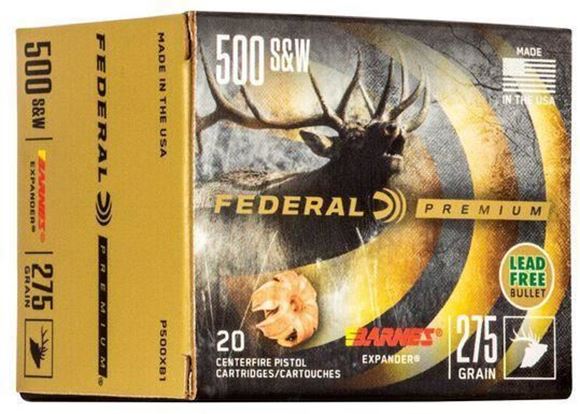 Picture of Federal Premium Handgun Ammo - 500 S&W, 275Gr, Barnes Expander, 20rds Box