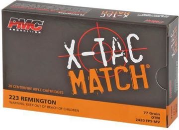 Picture of PMC X-TAC Match  Rifle Ammo - 223 Remington, 77Gr, Sierra OTM, 20rds Box