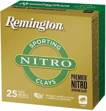 Picture of Remington Target Loads, Premier Nitro Gold Sporting Clays Target Loads Shotgun Ammo - 12Ga, 2-3/4", 1oz, #7-1/2, 25rds Box, 1290fps