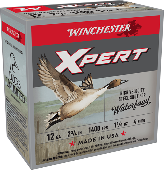 Picture of Winchester WEX12H4 Super-X Xpert Shotshell 12 GA, 2-3/4 in, No. 4 1-1/8oz, 1400 fps, 25 Rnd per Box