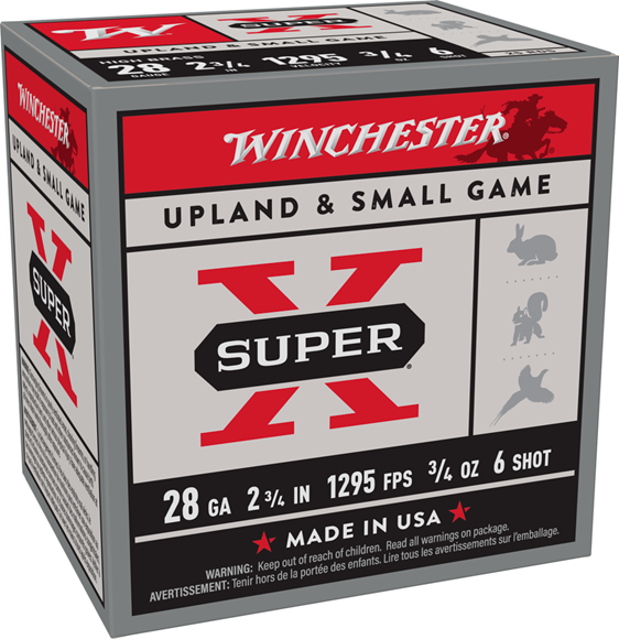 Picture of Winchester X286 Super-X Shotshell 28 GA, 2-3/4" 3/4oz High Brass #6 Shot 25Rds 1295FPS