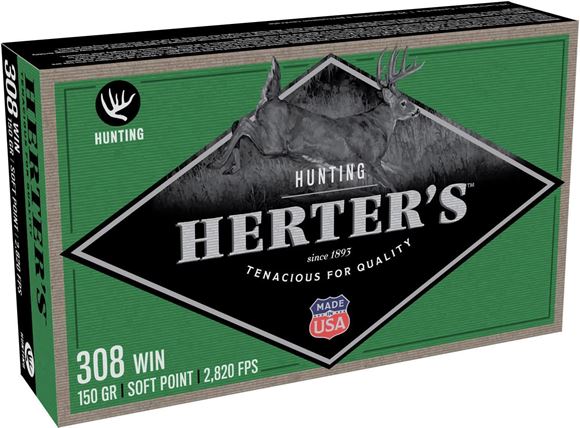 Picture of Herter's Hunting Rifle Ammo -308 Winchester, 150Gr, Soft Point, 20rds Box