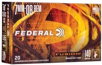 Picture of Federal Fusion Rifle Ammo - 7mm-08 Rem, 140Gr, Fusion, 20rds Box