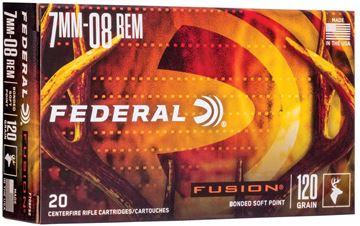 Picture of Federal Fusion Rifle Ammo - 7mm-08 Rem, 120Gr, Fusion, 20rds Box