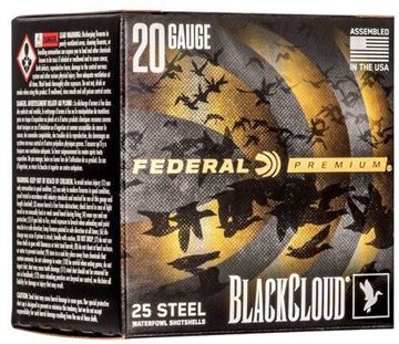 Picture of Federal PWBX209-2 Black Cloud Waterfowl Shotshell 20 GA 3" 1oz 2 25 Rnd per Box