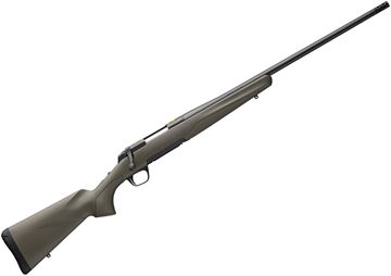 Picture of Browning X-Bolt Hunter Bolt Action Rifle - 7mm Rem Mag, 26", Threaded With Muzzle Brake, Sporter Contour, Matte Blued, OD Green Synthetic Stock, 3rds, Adjustable Feather Trigger