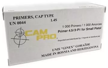 Picture of Cam Pro - Ginex Small Pistol Primers, 1000ct Brick.