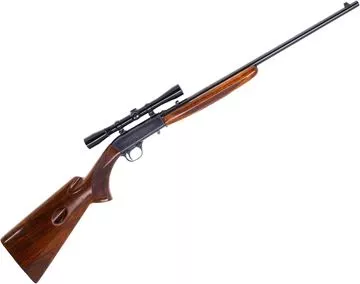 Picture of Used Belgian Browning SA-22 Semi Auto Rifle, 22 LR, 19" Barrel with Sights, Browning 4x Scope, Very Good Condition