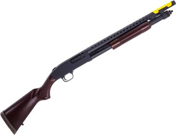 Picture of Used Mossberg 590 Retrograde Pump-Action 12Ga, 3" Chamber, 18.5" Barrel w/ Heat Shield, Walnut Stock, Bead Sight, Original Box, Excellent Condition
