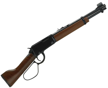 Picture of Henry Mare's Leg Lever Action Rifle - 22 LR, 12.5", Blued, Black Receiver, American Walnut Stock, 8rds, Brass Beaded Front & Marbles Fully Adjustable Semi-Buckhorn w/Reversible White Diamond Insert Rear Sights