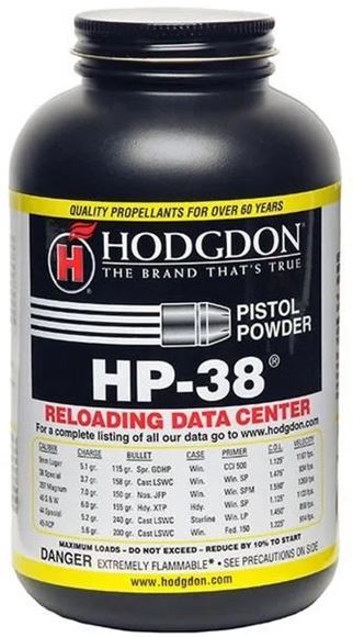 Picture of Hodgdon P381 HP38 Smokeless Pistol Shotshell Powder 1Lb Can State Laws Apply