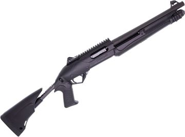 Picture of Used Benelli Super Nova Tactical Pump-Action Shotgun, 12Ga, 3-1/2", 14" Cylinder Barrel, Collapsing Stock, Side Saddle, Very Good Condition