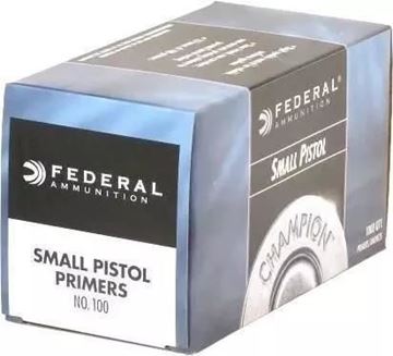 Picture of Federal Components, Federal Champion Centerfire Primers - No. 100, Small Pistol, 1000ct Brick