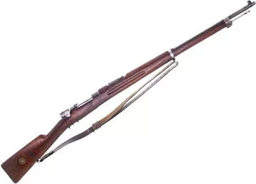 Picture of Used Mauser M96 Bolt-Action 6.5x55 Swedish, 29" Barrel, Full Military Wood, 1900 Oberndorf Mfg., With Leather Sling, Fair Condition