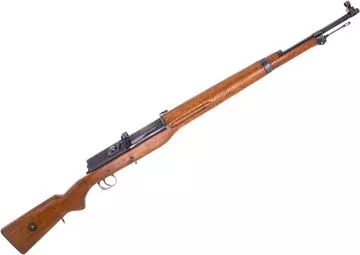 Picture of Used Ljungmann AG42B Semi-Auto 6.5x55 Swedish, 25.5" Barrel, Full Military Wood, 1943 Mfg, One Mag, Cleaning Kit, Good Condition
