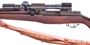 Picture of Used Winchester M1D Garand Semi-Auto Rifle, 30-06 Sprg, 24" Barrel, Full Military Wood, With Danish M84 Riflescope, Conical Flash Hider, Leather Cheek Piece, Leather Sling, Bayonet, 3 Clips, 1945 Mfg, Very Good Condition