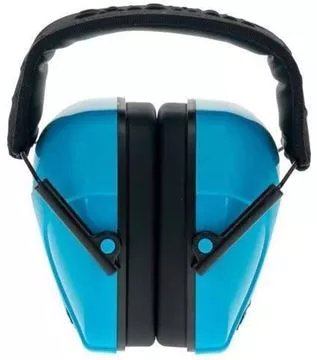 Picture of Caldwell Shooting Supplies Hearing & Eye Protection - Youth Earmuffs, 24dB NRR, Lightweight & Padded Protection, Low Profile Design, Neon Blue