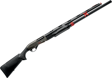 Picture of Benelli Nova Speed IPSC Pump Action Shotgun - 12Ga, 3", 26", Vented Rib, Blued, Black Synthetic ComforTech Stock, 12rds, Red Fiber Optic Front Sight With Foldable Rear Sight, MobilChokes (IC,IM,M, Extended Long Shot, Extended Ampliator)