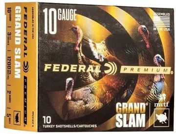Picture of Federal Premium Grand Slam Shotgun Ammo - 10Ga, 3-1/2", 2oz, 1200fps, #5, 10rds Box