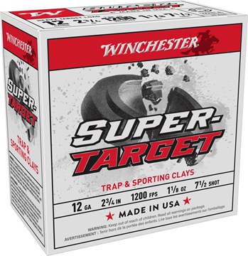 Picture of Winchester Super-Target 12-Gauge, 2-3/4", #7.5 Shot, 1-1/8oz, 1200 FPS, 25rds Box