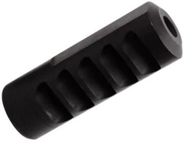 Picture of Salmon River Solutions (SRS) - TI Pro 5 Muzzle Brake, 6.5mm, 5/8-24, .990" Nut, Self Timing, Black Cerakote
