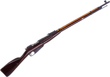 Picture of Used Mosin Nagant M91/30 Bolt-Action Rifle, 7.62x54R, 29" Barrel, Blued, Full Military Wood Stock, 1943 Izhevsk Mfg, Numbers Matching, Matching Bayonet, Good Condition